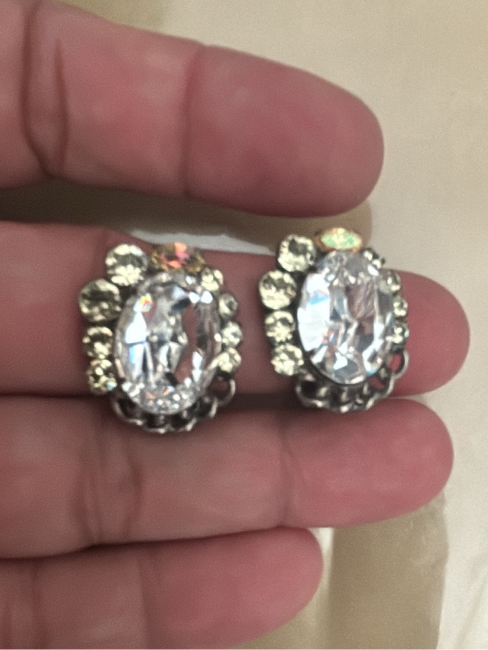 Sorreli Crystal Cluster Clip-On Earrings - Clear Silver-Tone